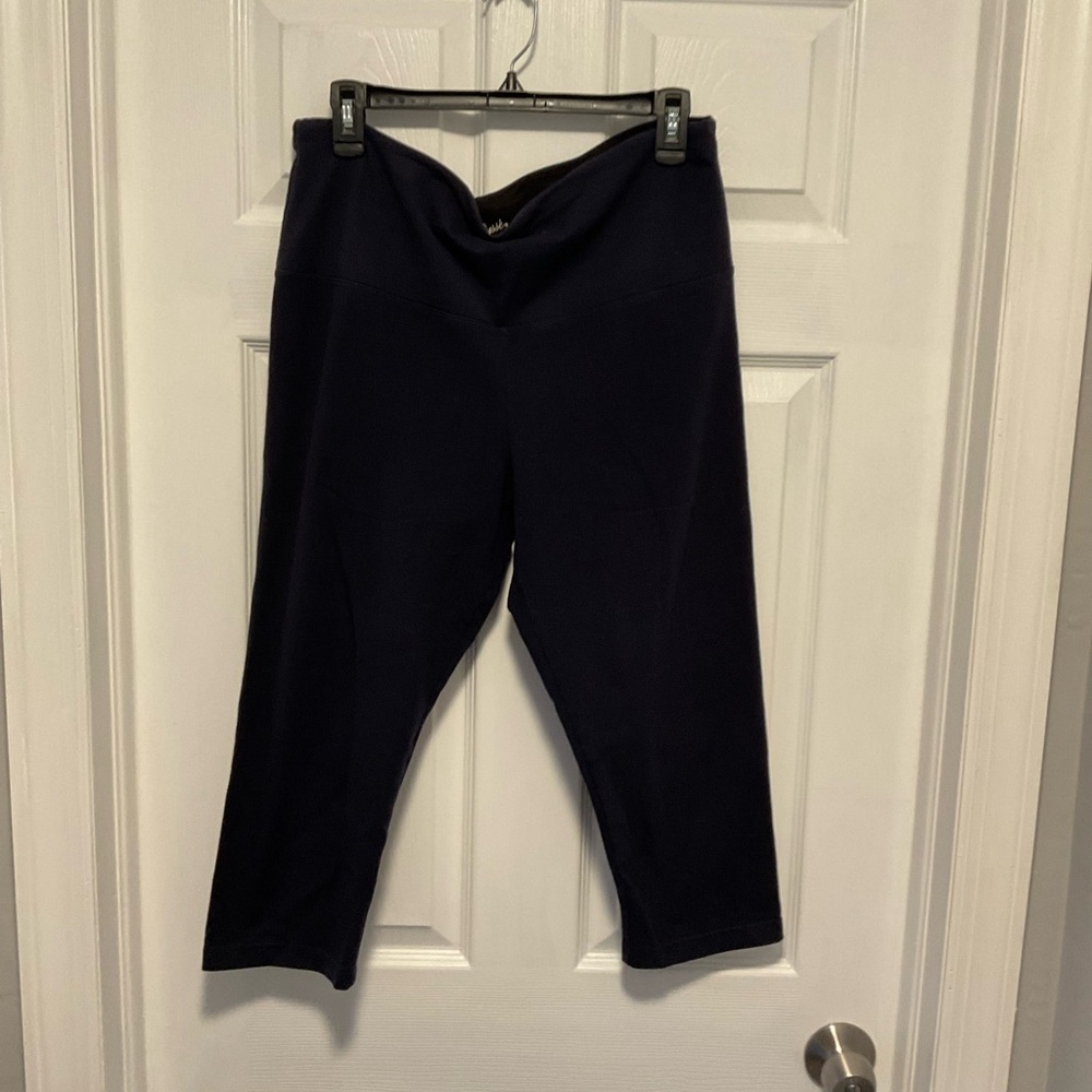 Lysse Navy Blue Pull-On Stretch Comfort Capris Cropped Leggings Size XL